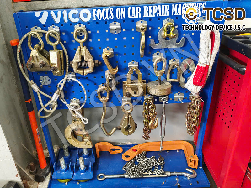 Bộ phụ kiện kẹp kéo tiêu chuẩn bộ kéo nắn tai nạn lắp nổi vico vf-700-2